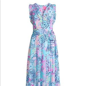 Lilly Pulitzer Bali Blue Once Upon a Tide Maxi